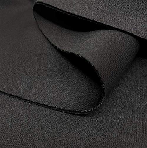 Black scuba fabric close-up